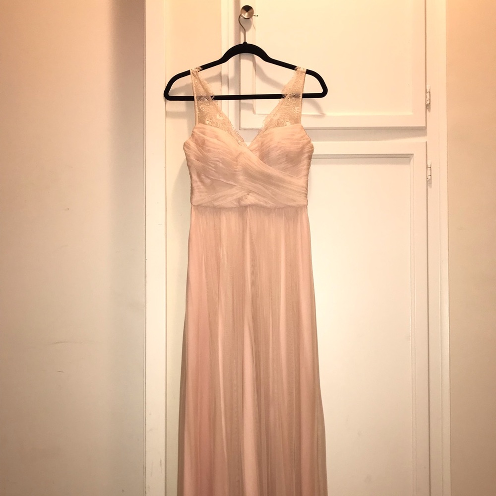 Blush Chiffon Bridesmaid Dress